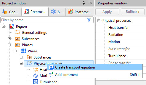 Transport Eqn